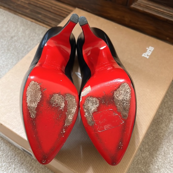 Christian Louboutin Black Daffodile 160mm Kid size 37 - Picture 9 of 16